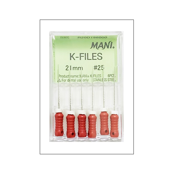 Mani K File 25mm No.45-80 Dental